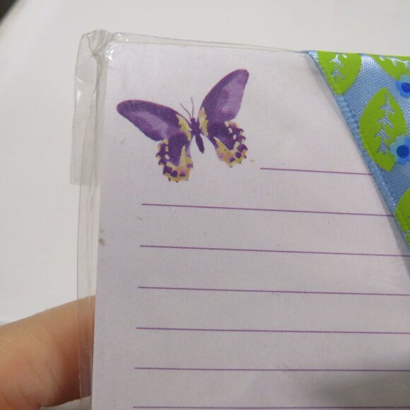 Bee & Butterfly (2) Note Pad w Magnets & Plastic Bookmark stationary shop list - Picture 7 of 11